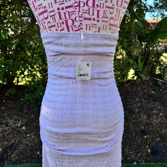 NWT Free People Brandie Midi Strapless Tube Bodycon Dress‎ Iris Purple Size XS