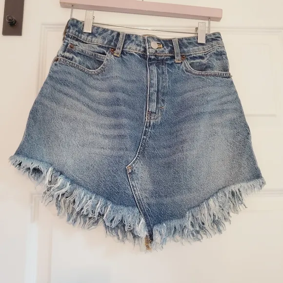 Nwt Free People raw fringe hem mini skirt