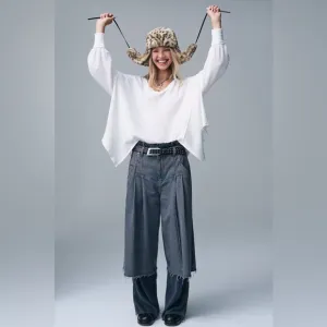 NWT Free People We The Free Nocturne Double Hem Trouser Jeans