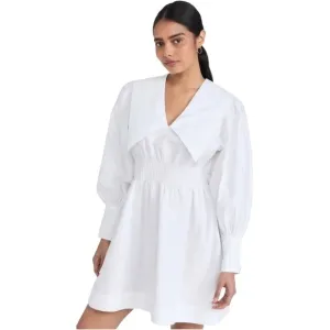 NWT GANNI Poplin Collar Dress