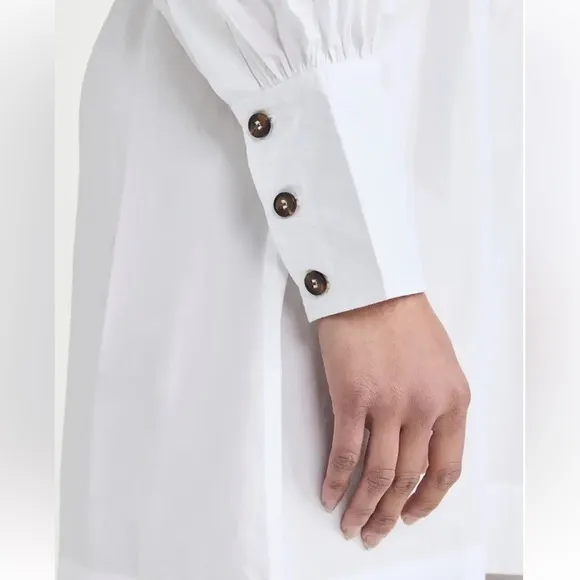 NWT GANNI Poplin Collar Dress