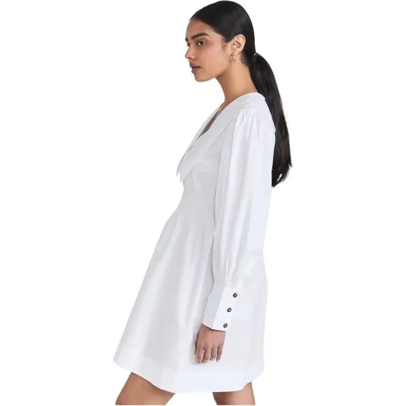NWT GANNI Poplin Collar Dress
