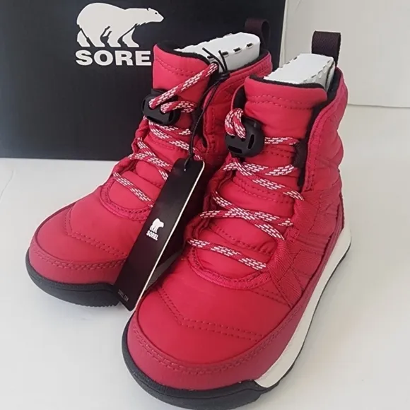 NWT Girl's Sorel Whitney II  Short Lace Boots with Waterproof Comfort