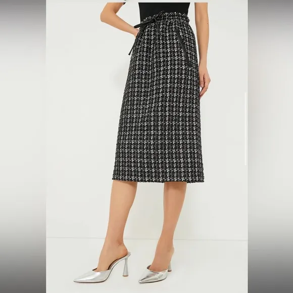 NWT IN BAG Tuckernuck onyx tweed skirt size L