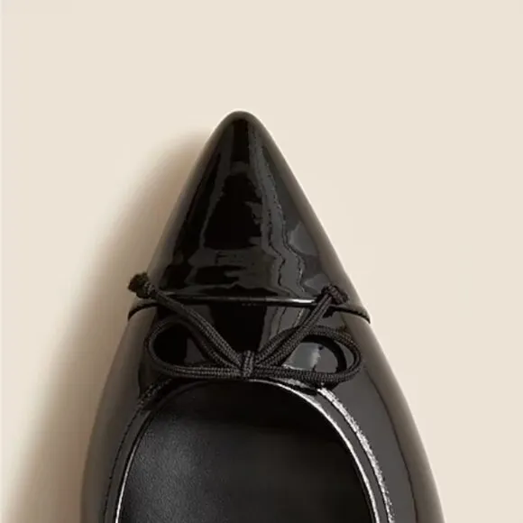NWT JCREW Pointed-toe Mary Jane ballet flats in Italian patent leather
