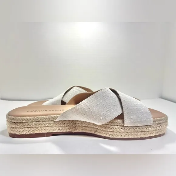 NWT Lucky Brand Women's Gayte Espadrille Platform Slides Women's Shoes Size 8.5