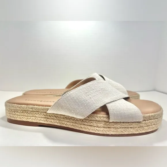 NWT Lucky Brand Women's Gayte Espadrille Platform Slides Women's Shoes Size 8.5
