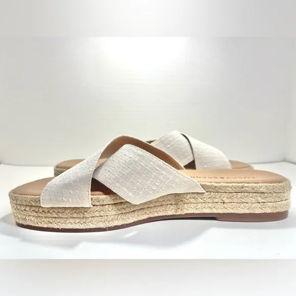 NWT Lucky Brand Women's Gayte Espadrille Platform Slides Women's Shoes Size 8.5