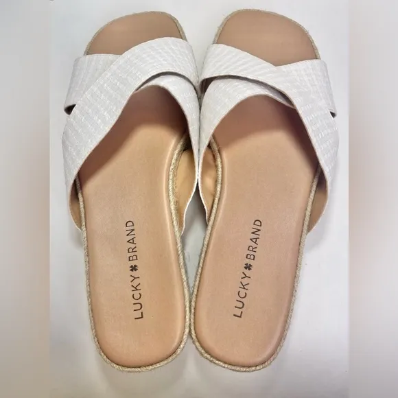 NWT Lucky Brand Women's Gayte Espadrille Platform Slides Women's Shoes Size 8.5