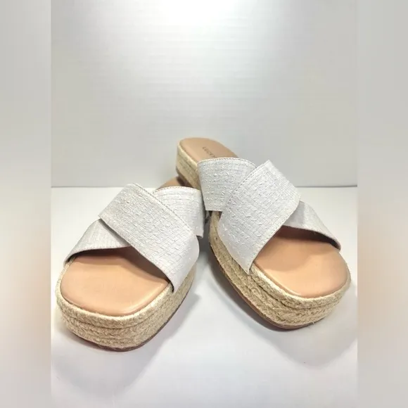 NWT Lucky Brand Women's Gayte Espadrille Platform Slides Women's Shoes Size 8.5