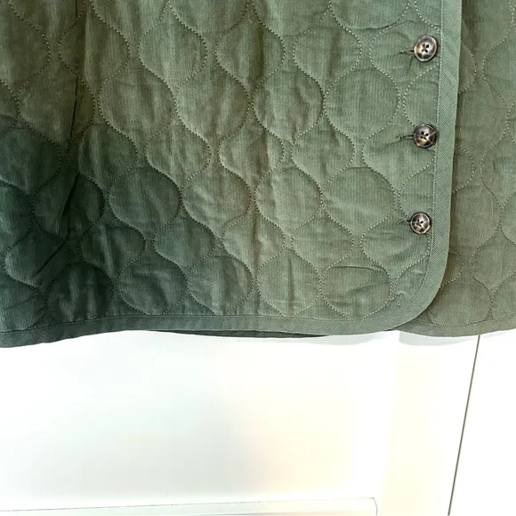 NWT Madewell Women's Simply Sage Corduroy Quilted Mini Skirt in Size 8