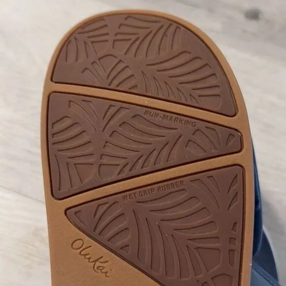 NWT- Olukai- NU’A ‘OLA- SEA ICE blue- slides- women’s size 10