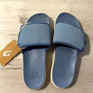 NWT- Olukai- NU’A ‘OLA- SEA ICE blue- slides- women’s size 10