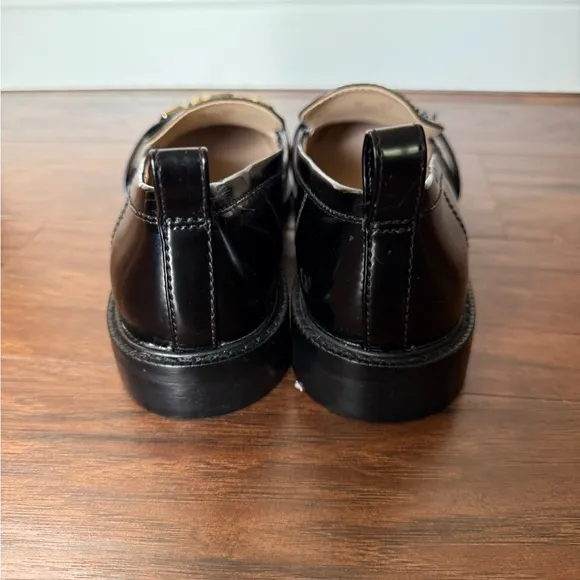 NWT Sam Edelman Black Christy Loafers with Gold and Silver Accent-Size 8