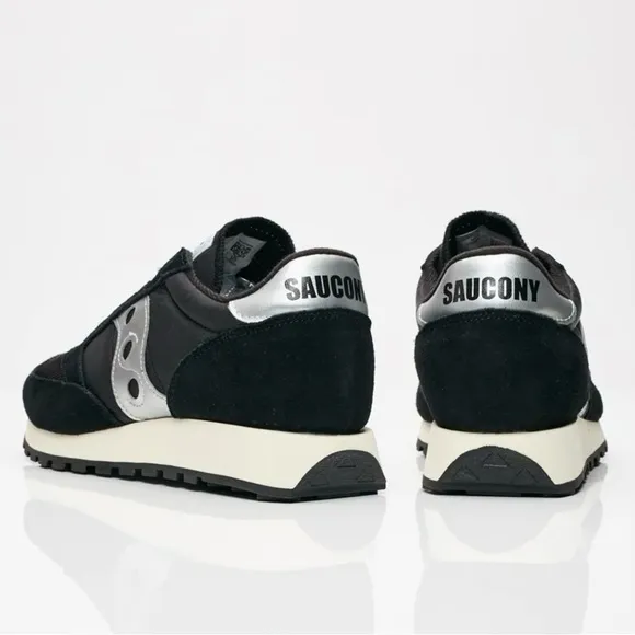 NWT Saucony Jazz Vintage Classic Sneakers Black White Silver Original Runners