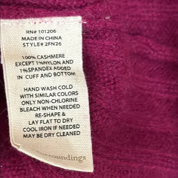 NWT Soft Surroundings Vittoria Cashmere Sweater
