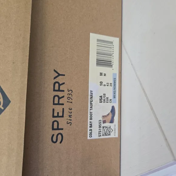 NWT Sperry Men's Cold Bay Wateproof Boot Taupe Size 10