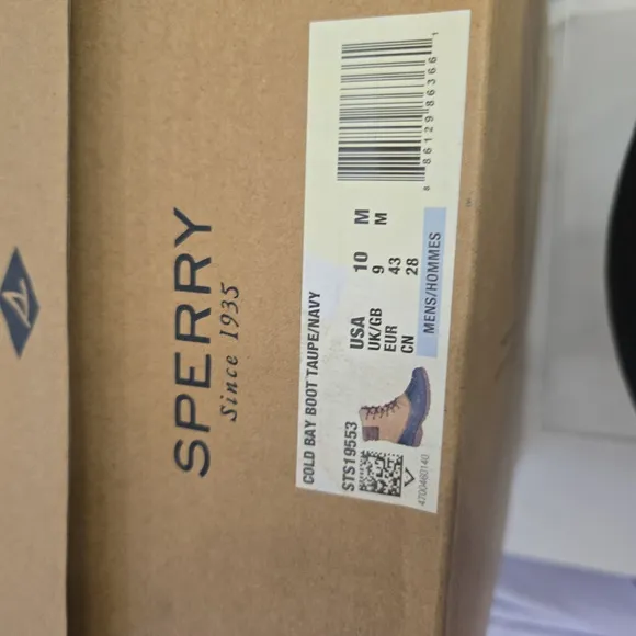 NWT Sperry Men's Cold Bay Wateproof Boot Taupe Size 10
