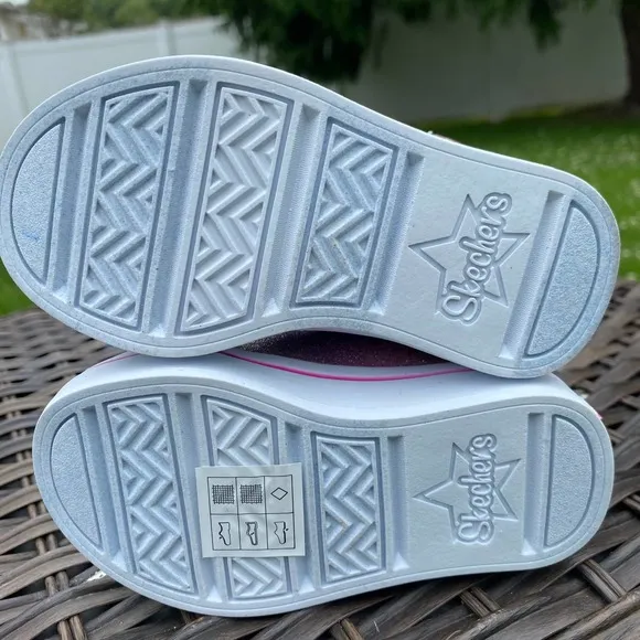NWT/NIB Skechers Toddler Twinkle Toes Twi-Lites Starry Gem High-Top Sneakers(5)