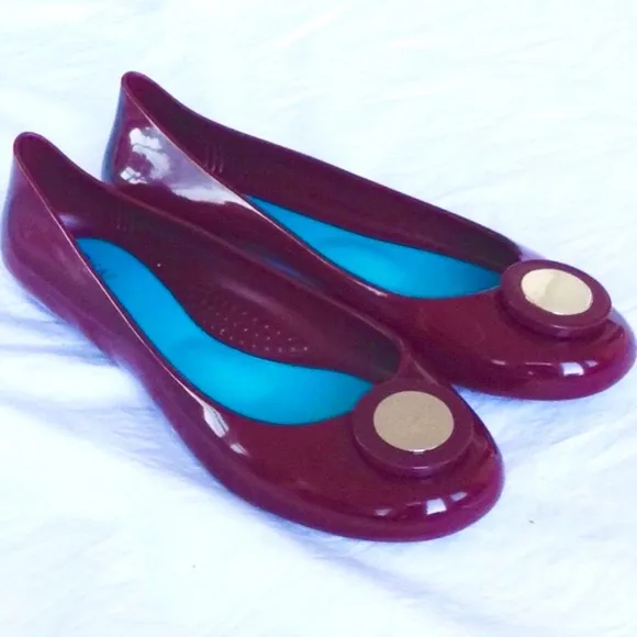 Oka-B Mary Ballet Flat in Port / Burgundy Sz 10