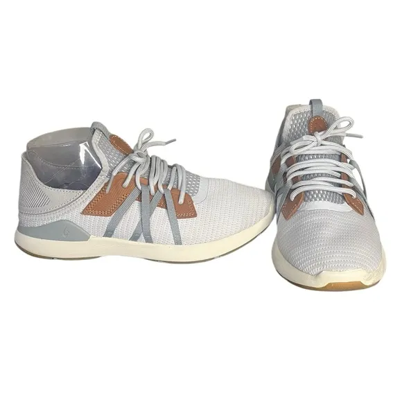 OKUKAI Mio Li in Mist Grey/Poi Mesh Lace Up Sneakers Men’s Size 8