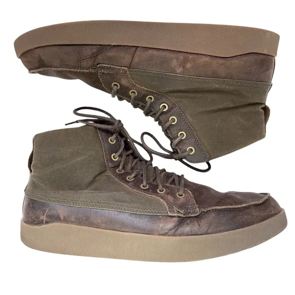 OluKai Molina Boots Mens Size 14 Durable Leather Water Resistance Tan Brown