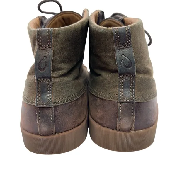 OluKai Molina Boots Mens Size 14 Durable Leather Water Resistance Tan Brown