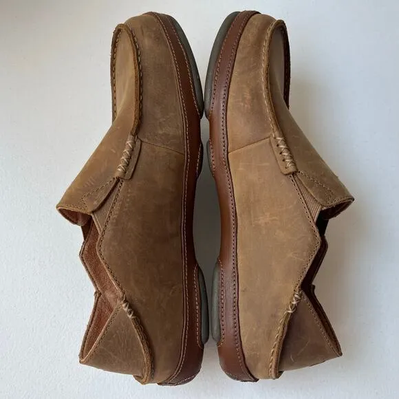 Olukai Moloa Nubuck Leather Slip-On Shoes Loafers Comfort Casual Brown Size 11