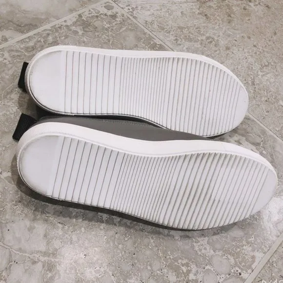 Onia Wyatt Slip-On Sneakers Grey White Size 10 MSRP $175.00