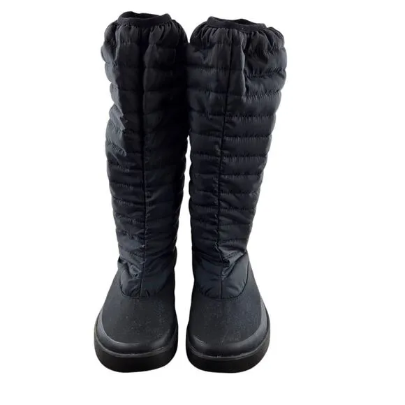 Oofos Oomg Quilted Boots Womens 9 40 Black Recovery Travel Packable Gym Comfort