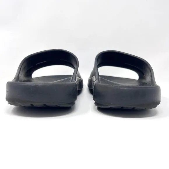 Oofos Ooahh Luxe Black Slide Recovery Comfort Sandals Size 10 Men's / 12 Women's
