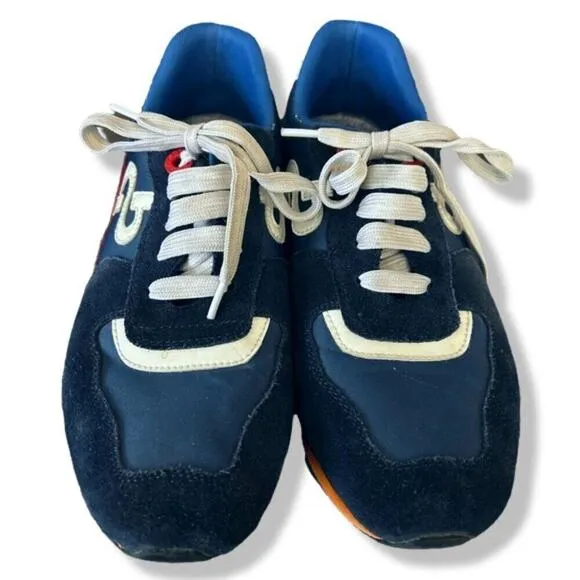 OPP France Lace-Up Suede Sneakers in Blue MENS size 7.5, WOMENS size 9.5