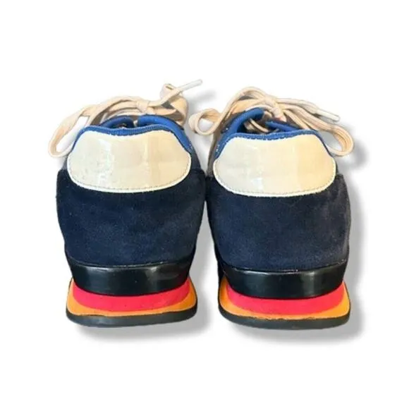 OPP France Lace-Up Suede Sneakers in Blue MENS size 7.5, WOMENS size 9.5
