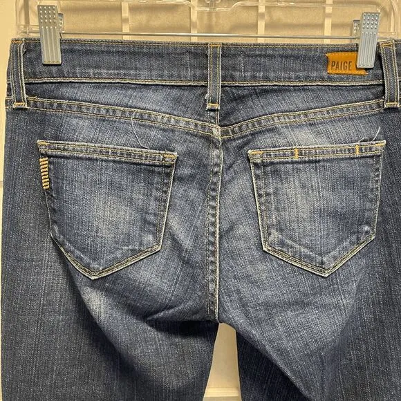 Paige Verdugo Ultra Skinny Jeans Distressed Medium Wash Denim Size 26 Low-rise