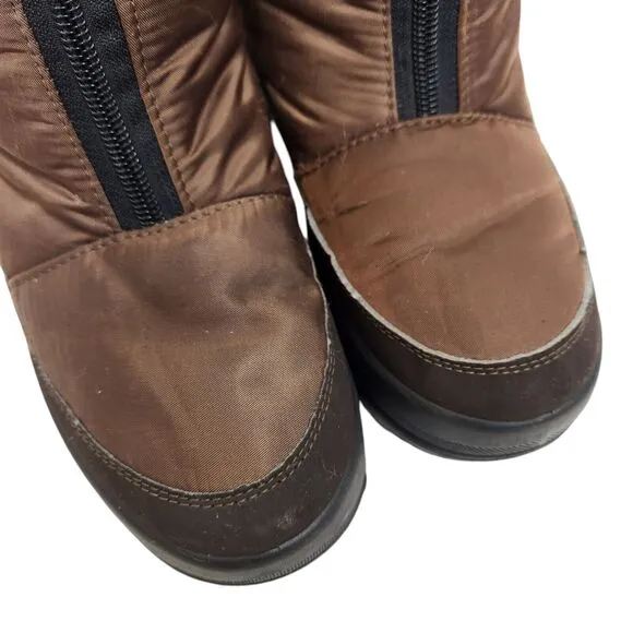 PAJAR Boots Womens EU 36 US 5-5.5 Brown Quilted Faux Fur Winter Snow Boots Zip