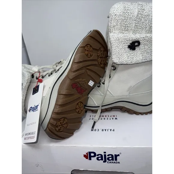 PAJAR CANADA &quot;AVA&quot; WOMEN'S LIGHT GRAY WINTER SNOW BOOTS SIZE 6-6.5 37 Nib