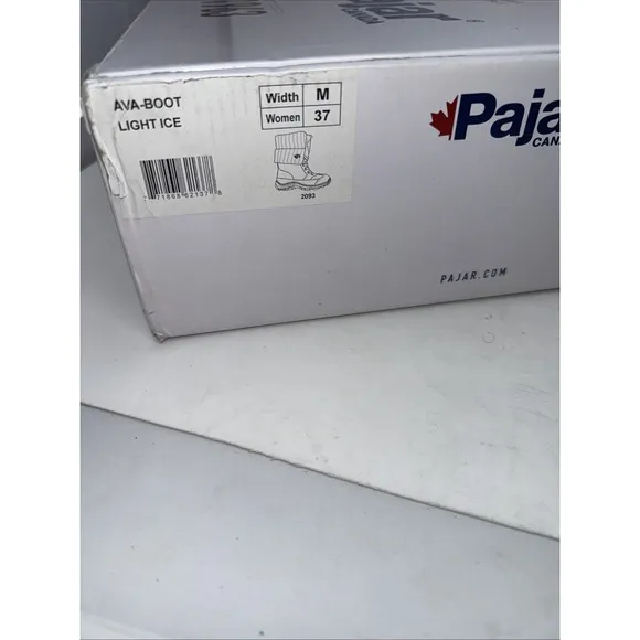 PAJAR CANADA &quot;AVA&quot; WOMEN'S LIGHT GRAY WINTER SNOW BOOTS SIZE 6-6.5 37 Nib