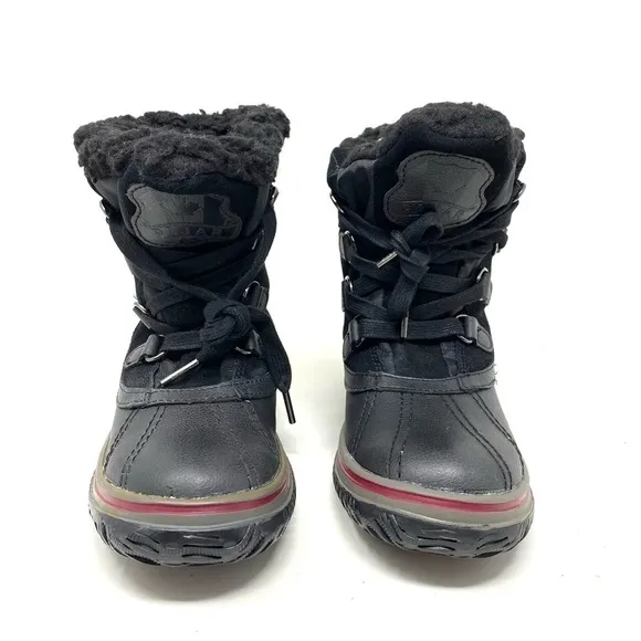 PAJAR ICELAND - WATERPROOF BLACK/GREY LEATHER/SUEDE SHORT PILE-LINED WINTER BOOT