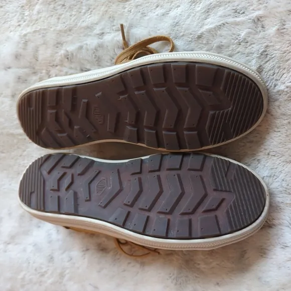 Palladium Mens Palla Phoenix Low Cognac Canvas Fashion Sneakers Size 9.5