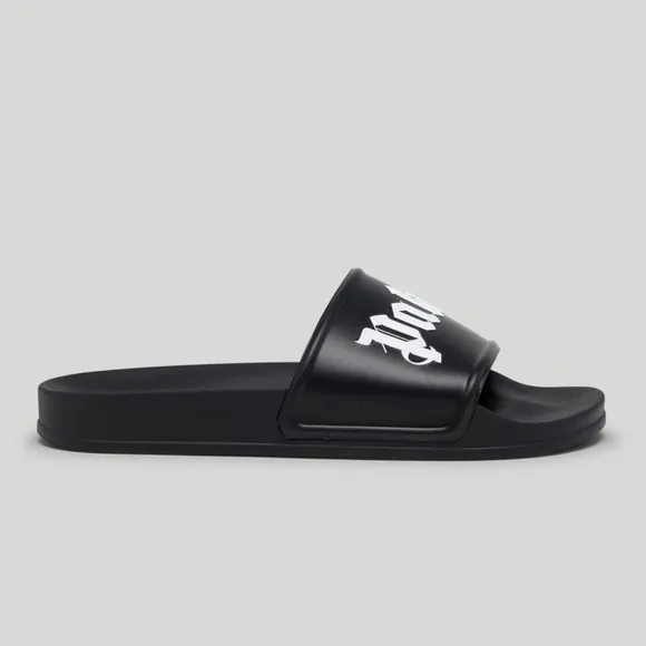 Palm Angels Black Women's Pool Slides Size 38