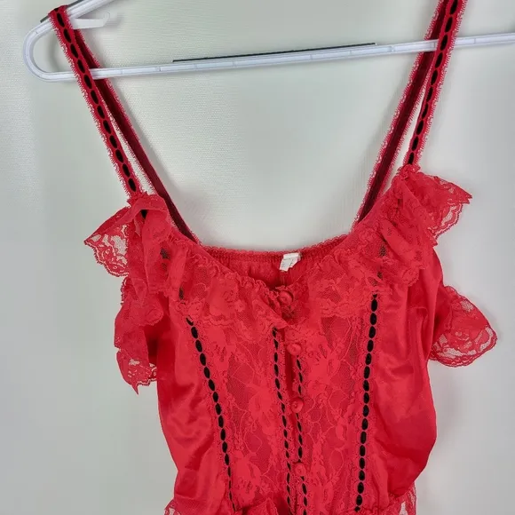 Pandora Lingerie By Chic Vintage Lace Bodysuit Sz Medium