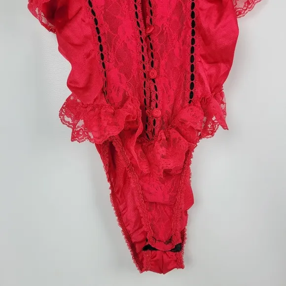 Pandora Lingerie By Chic Vintage Lace Bodysuit Sz Medium
