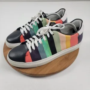 Paul Smith Artist Stripe Basso Leather Sneakers Men's Shoe Sz EU 44 US 11 $370