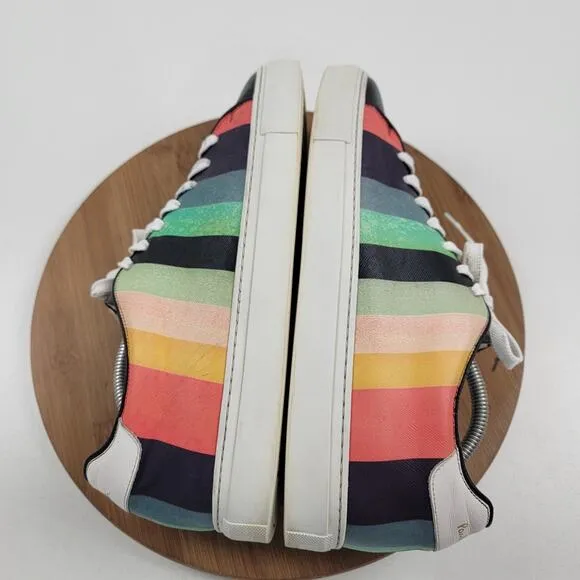 Paul Smith Artist Stripe Basso Leather Sneakers Men's Shoe Sz EU 44 US 11 $370
