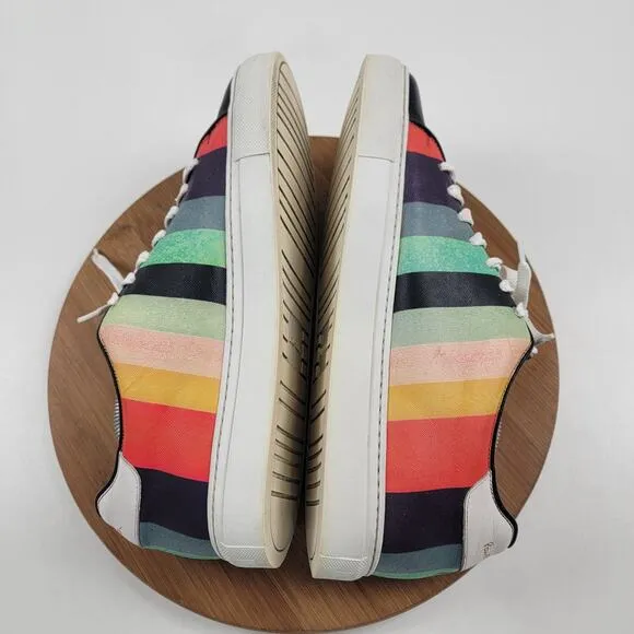 Paul Smith Artist Stripe Basso Leather Sneakers Men's Shoe Sz EU 44 US 11 $370