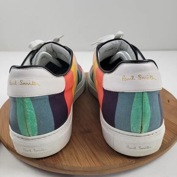 Paul Smith Artist Stripe Basso Leather Sneakers Men's Shoe Sz EU 44 US 11 $370