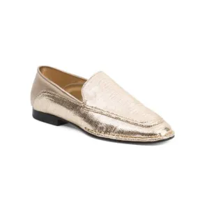 PAULA TORRES Gold Made In Brazil Leather Madrid Loafers
