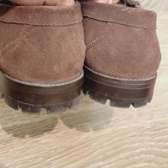 Peter Millar Brown Suede Horsebit Loafers Size 11 Wide