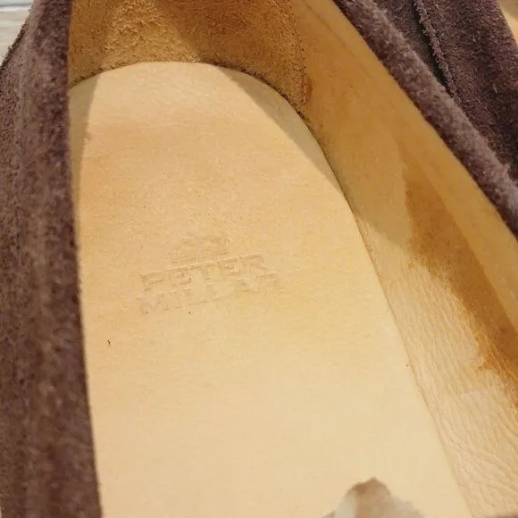 Peter Millar Brown Suede Horsebit Loafers Size 11 Wide