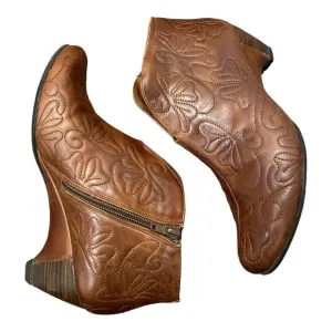 Pikolinos Quilted Leather Cuero Floral Ginebra Zip Wedges Ankle Boots 7.5